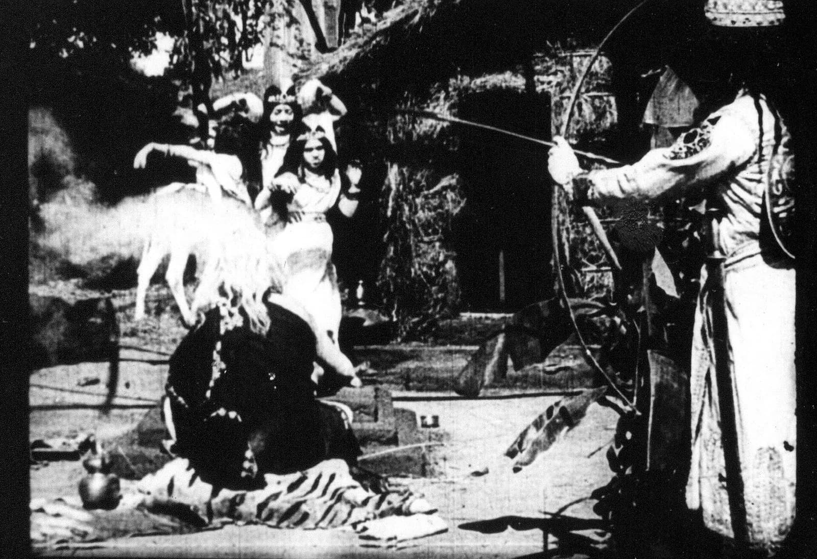 A scene from Raja Harishchandra (1913), Dadasaheb Phalke's first feature film