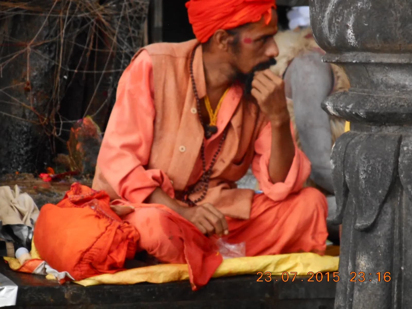 A sadhu at Trimbakeshwar during the 2015 Kumbh
