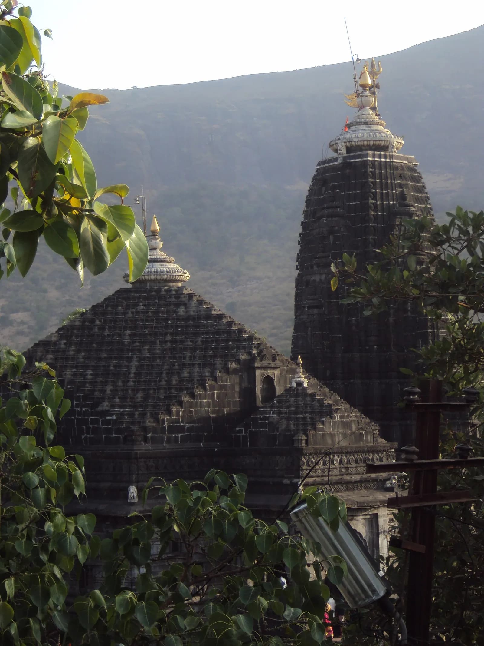 Carved shikhara of the Trimbakeshwar temple